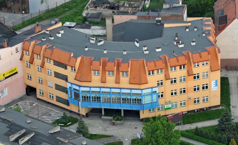 Siedziba WSM Wałcz z lotu ptaka